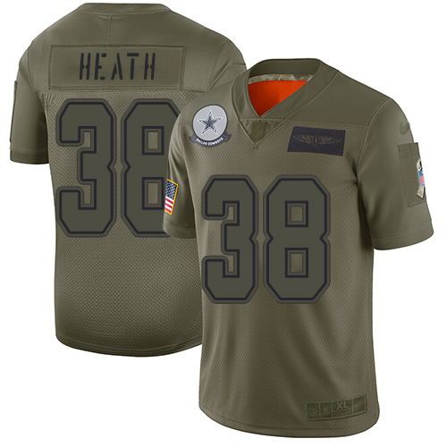 Men Dallas Cowboys Limited Camo Jeff Heath #38 2019 Salute to Service NFL Jersey